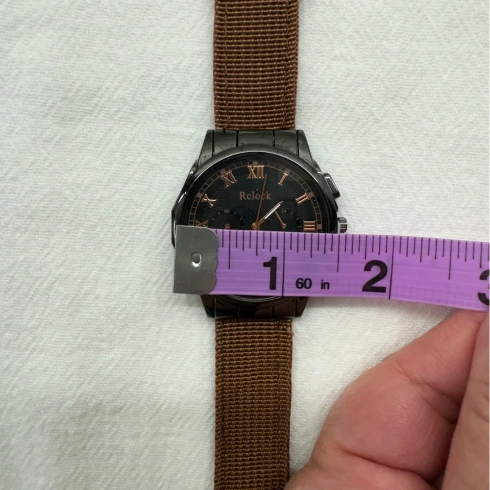 Men’s Watch Set Brown canvas band NEW